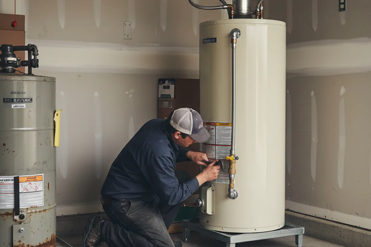 Water heater and shutoff valve replacement in Northport